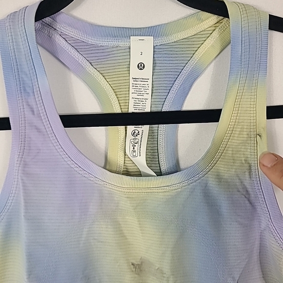 NWT Lululemon Swiftly Tech Racerback Tank 2.0 Psychedelic Wash Lavender Sz 2 ! - Picture 3 of 9